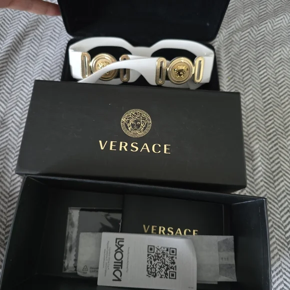 Today Only! Versace 4425u Bold White Sunglasses for Women - Picture 10 of 10